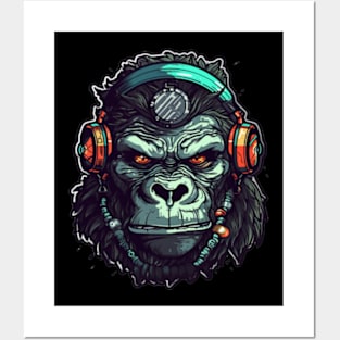 Cyberpunk Gorilla Posters and Art